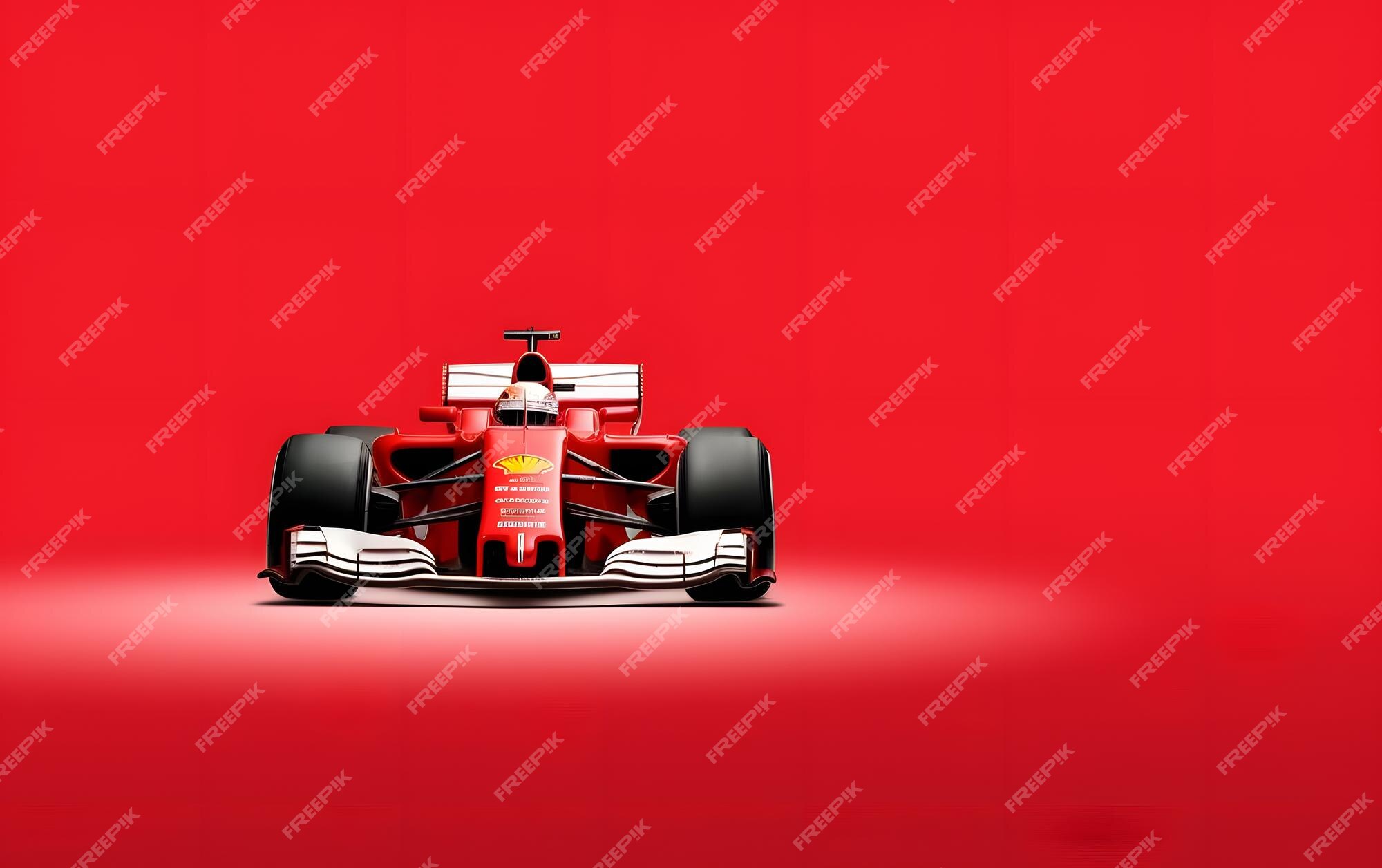 Carro de corrida vermelho, carro de Fórmula 1 Scuderia Ferrari