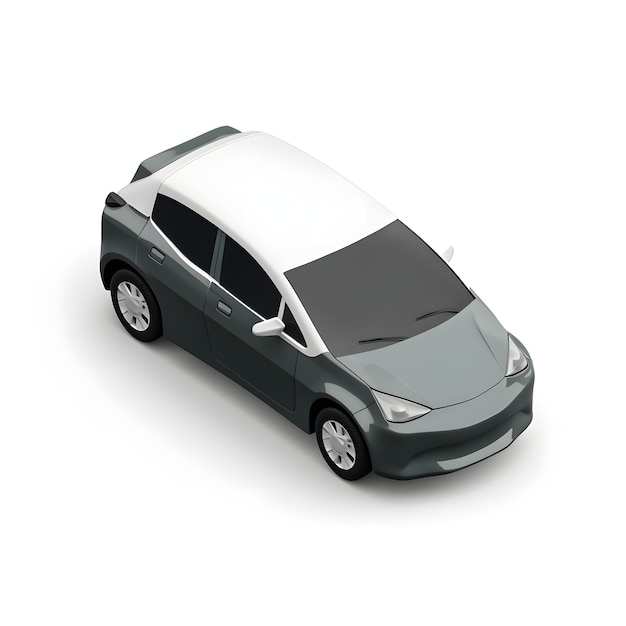 um carro prateado com o capô levantado é mostrado