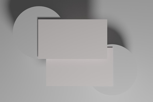 Foto um cartão branco com um padrão circular