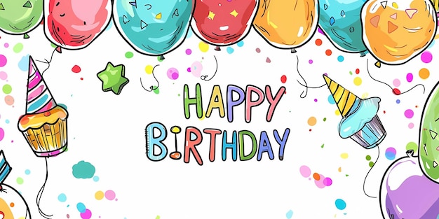 Um cartão de aniversário com as palavras "feliz aniversário"