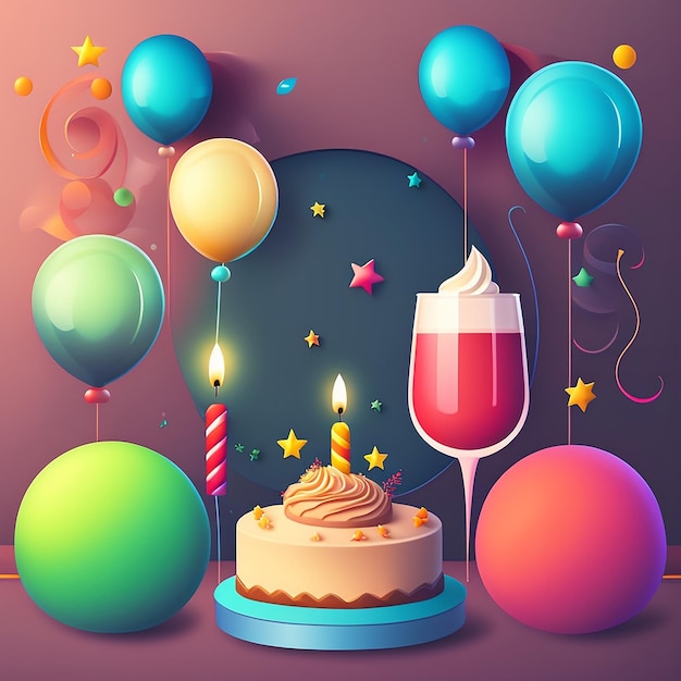 Vector cartões de atividade de embaralhamento de palavras de feliz  aniversário jogo de idioma inglês com bolo de balões de vela fofo para crianças  quiz de família de festa de feriado planilha