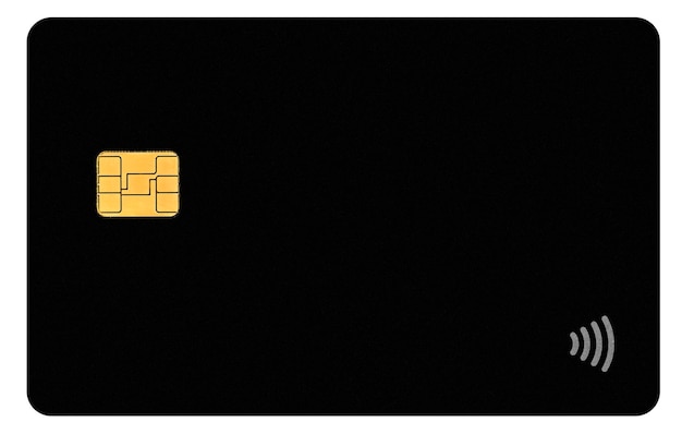Foto um cartão de crédito em um fundo branco