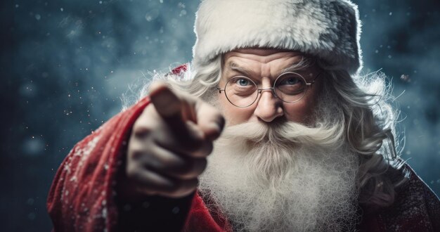 Foto um cartão de natal com o papai noel a magia do natal