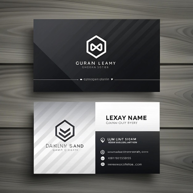 um cartão de visita com um logotipo preto e branco que diz serifa sobre ele