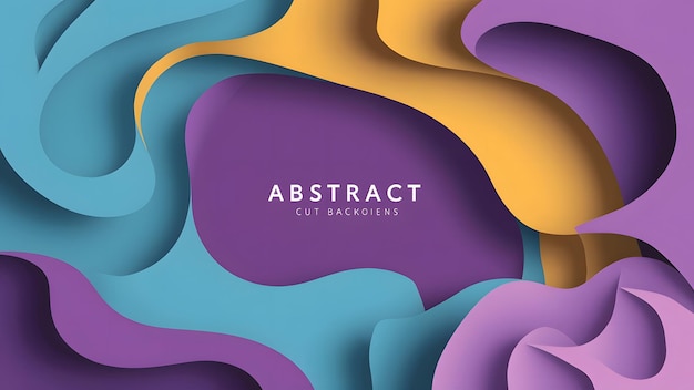 um cartaz colorido com um fundo roxo com um fondo roxo e amarelo e azul