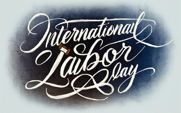 um cartaz com uma citação do Dia Internacional do Trabalho