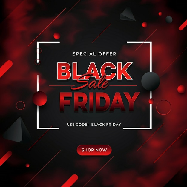 um cartaz de venda de sexta-feira negra com um fundo vermelho e texto preto que diz sexta-feira preta sexta-feira