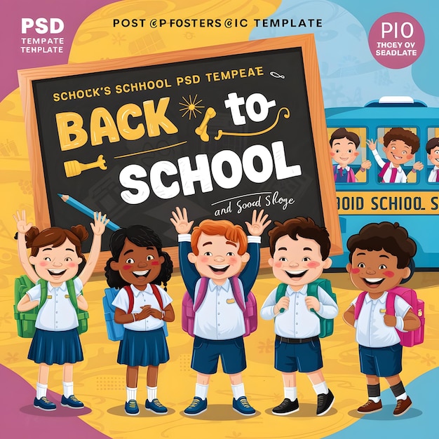 um cartaz de volta à escola com a volta à escola