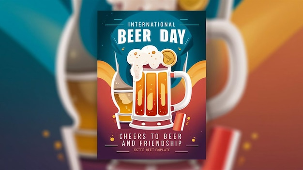 Foto um cartaz do dia da cerveja é intitulado dia da cerveja
