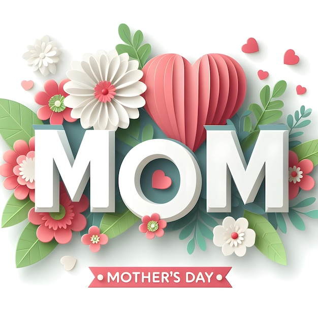 um cartaz do dia das mães com flores e um texto do dia das mãe
