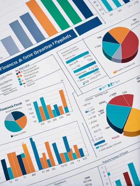 Um cartaz financeiro Gráficos e gráficos Negócios e Finanças