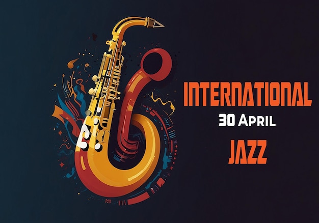 Foto um cartaz para a banda de jazz com as palavras jazz na parte inferior jazz internacional