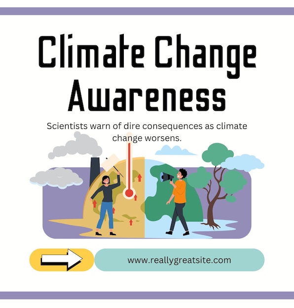um cartaz para a mudança climática