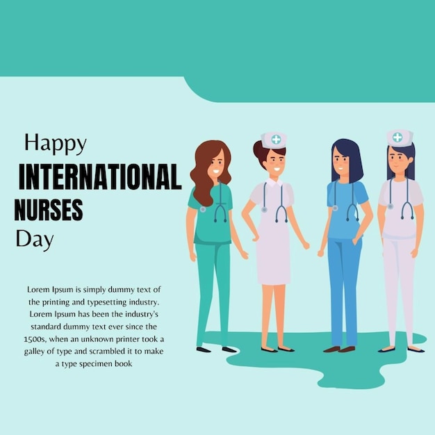 um cartaz para enfermeiros internacionais com um cartaz que diz enfermeiros internacional