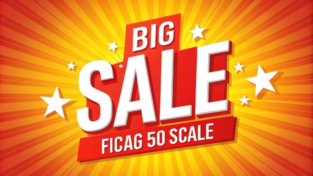 um cartaz para grande venda com uma fita vermelha ao redor dele