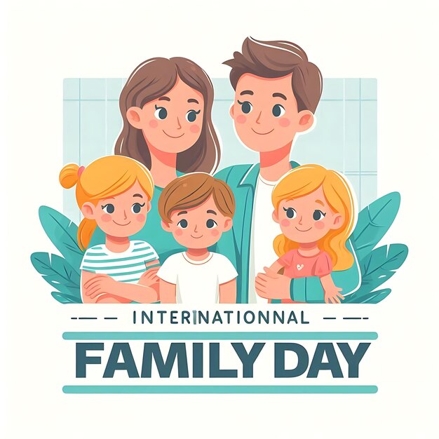 um cartaz para o dia da família com uma citação do dia da família