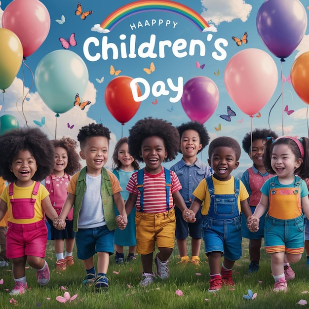 Foto um cartaz para o dia das crianças do dia das crianças
