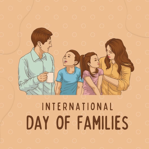 um cartaz para o Dia Internacional das Famílias