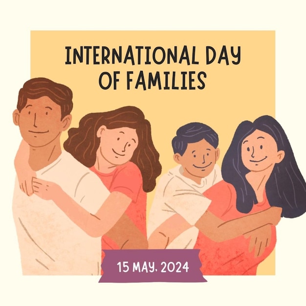 um cartaz para o Dia Internacional das Famílias