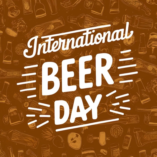Foto um cartaz para o dia mundial da cerveja