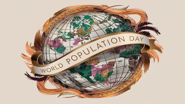 Foto um cartaz para o dia mundial da população