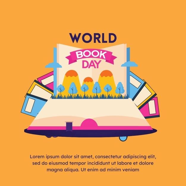 um cartaz para o dia mundial escrito pelo artista do livro