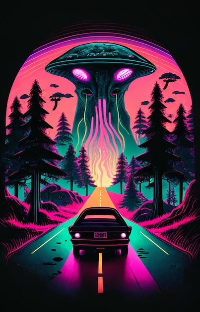 Um cartaz para o filme invasão alienígena.