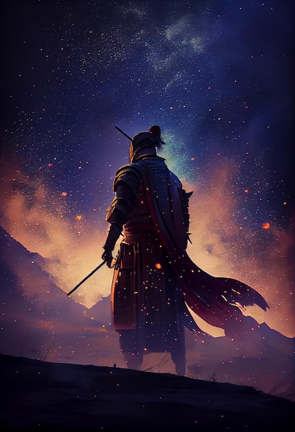 Um cartaz para o filme samurai