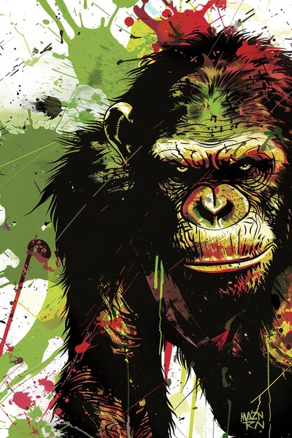 Foto um cartaz para os gorilas que é do filme