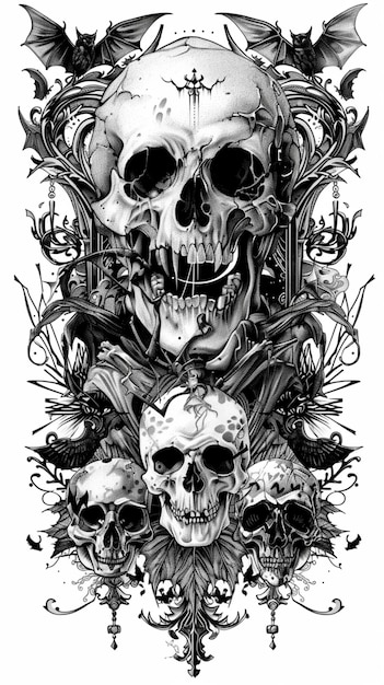Um cartaz para um filme chamado A Morte de um Crânio