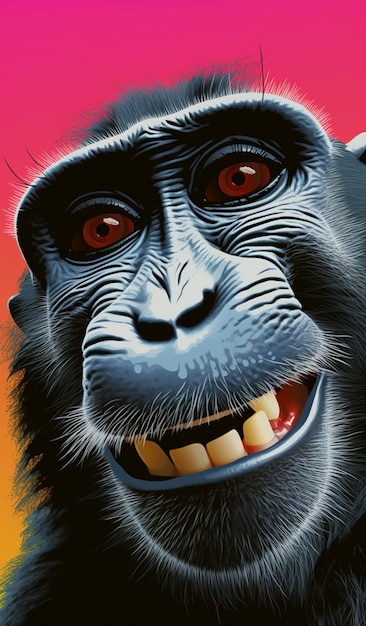 Um cartaz para um gorila que é para o gorila.