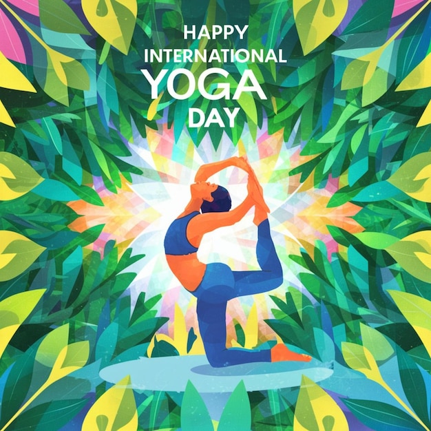 Foto um cartaz para um tapete de ioga que diz ioga internacional