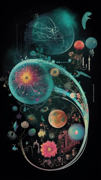 Um cartaz que diz 'o universo' nele