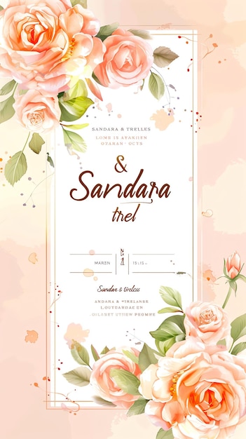 um cartaz rosa e branco para o casamento da noiva e do noivo