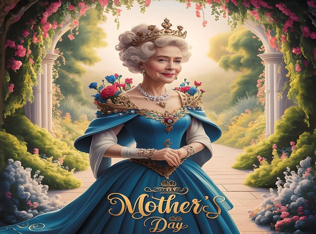 Foto um cartaz vibrante e artístico celebrando as mães