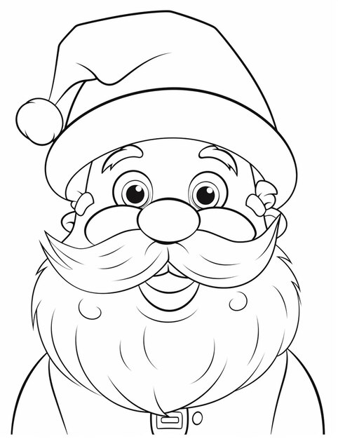 Foto um cartoon de papai noel com barba e bigode generativo ai