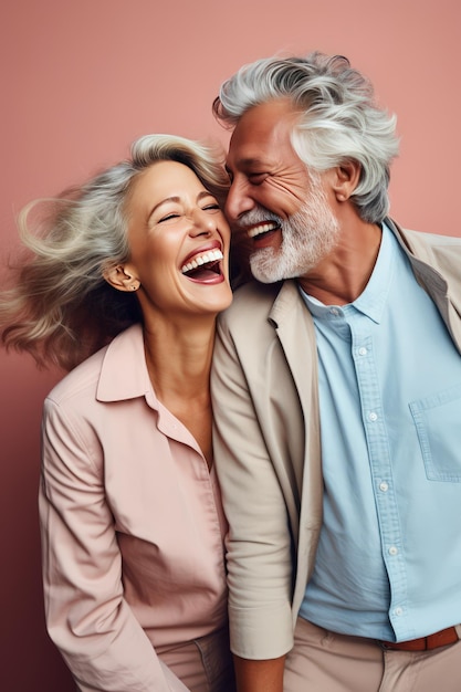 Foto um casal amoroso de meia-idade testamento do poder do amor lembrete ri felizmente