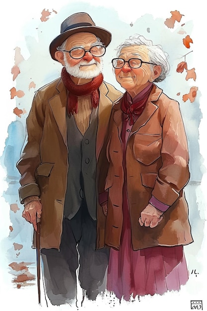 Um casal idoso