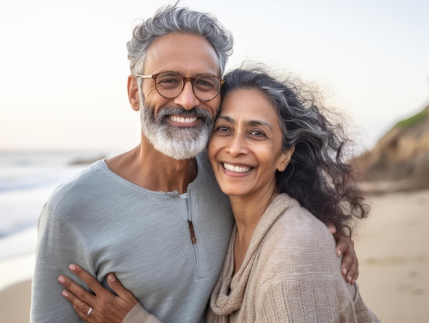 Um casal indiano feliz.