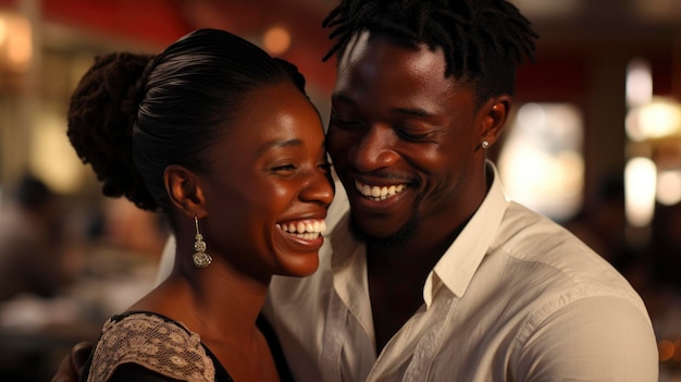Um casal negro apaixonado abraçando-se sorrindo a cada um Imagem de fundo Imagens de fundo de valentino Hd