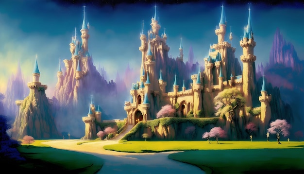 Um castelo da disney do filme a bela e a fera da disney.