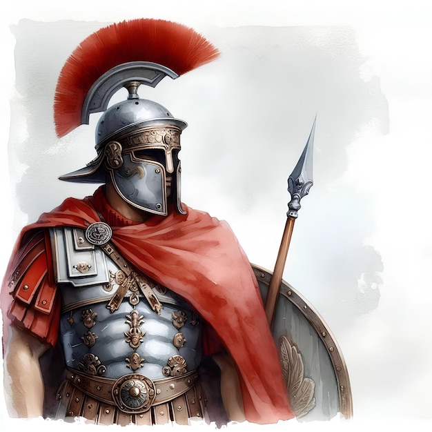 um cavaleiro com uma capa vermelha e uma espada na mão