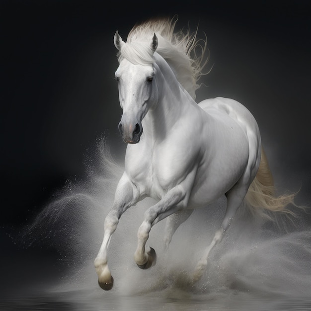 O cavalo correndo, correr, corcel, cavalo branco png