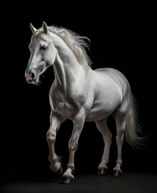 Cavalo na frente do espaço em branco