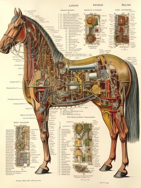 Foto um cavalo com a palavra mecânico nele