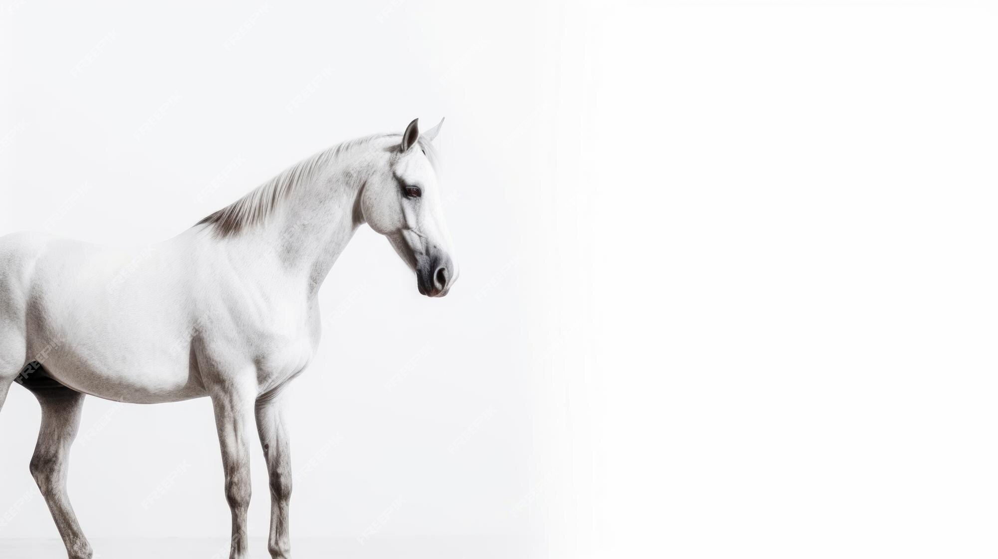 Cavalo na frente do espaço em branco