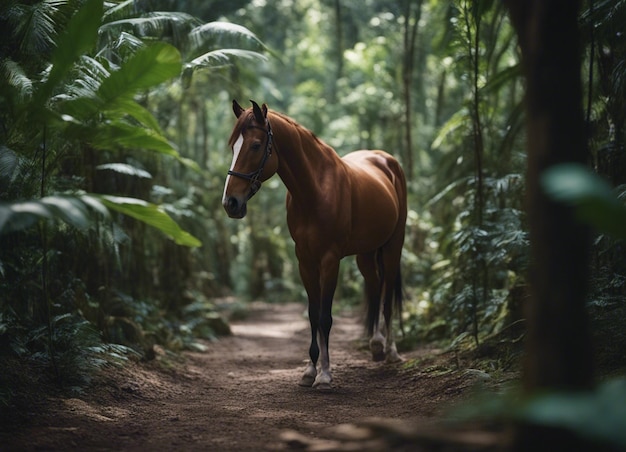 Um cavalo na selva