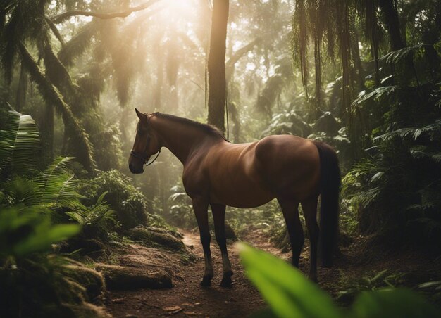 Um cavalo na selva