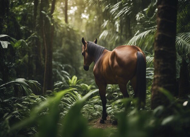 Um cavalo na selva