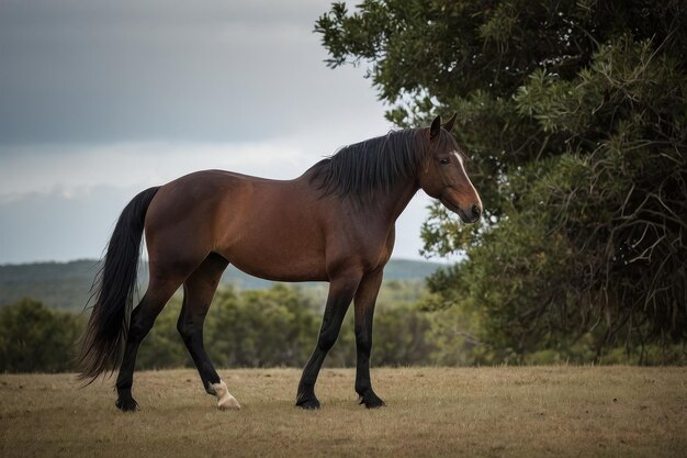 Um cavalo solitário.